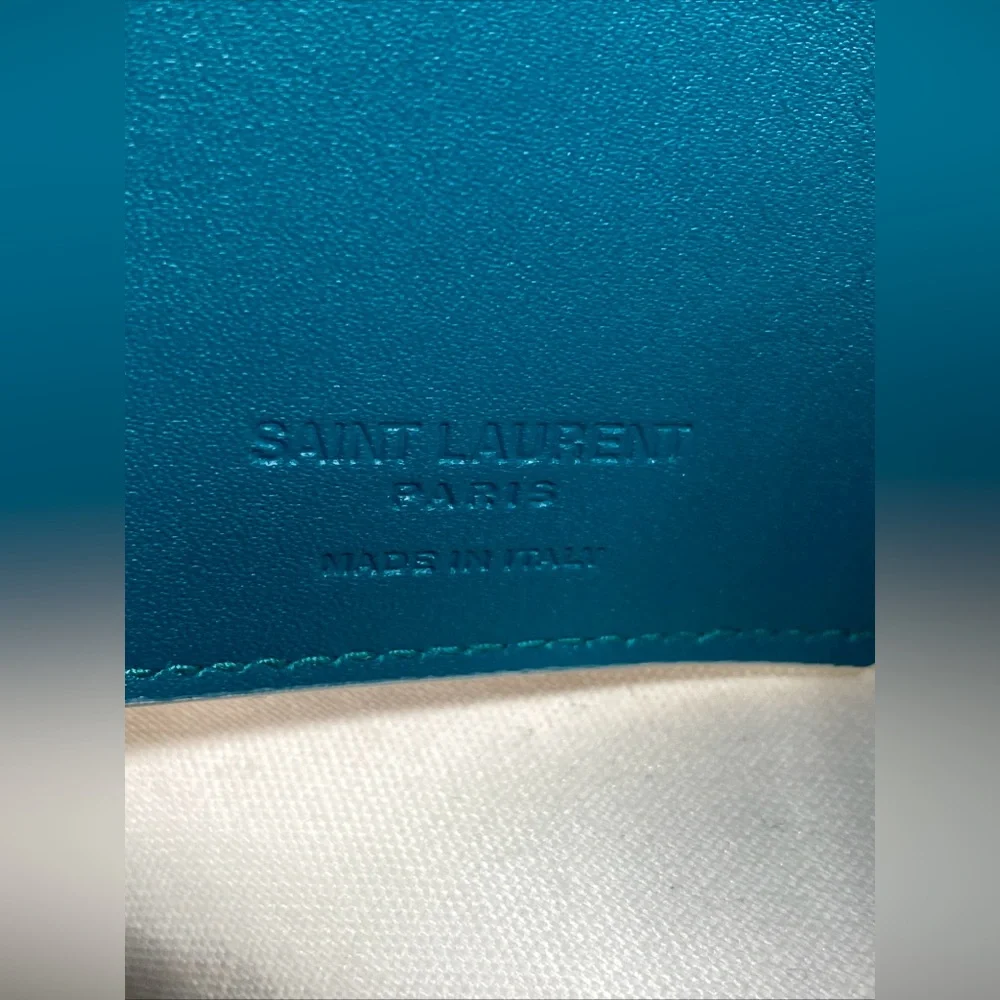 Saint Laurent Paris FLORAL ORIGAMI MINI WALLET NEW NWT Pleine Fleur Aniline RARE - Picture 7 of 15